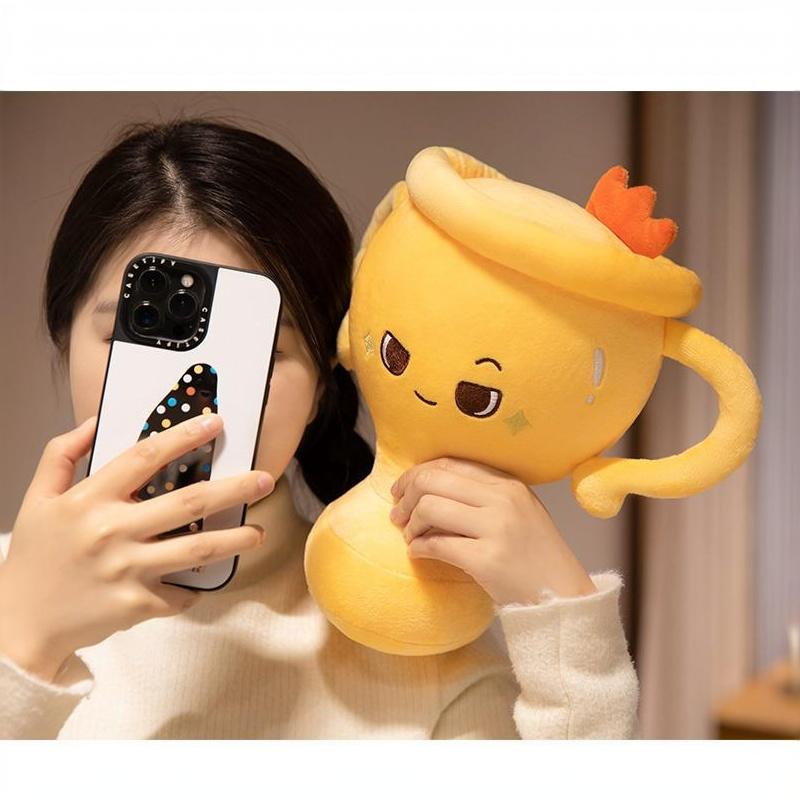 20/28/38Cm Funny Cartoon Smile Trophy Plush Toys Soft Comfy Trophy Toys Creative Home Decor Cute Game Props For Children