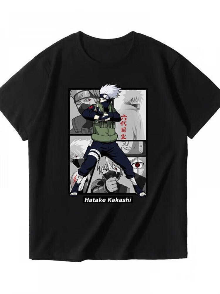 Naruto Kakashi Anime Childrens Tshirt 100 Cotton Cartoon Printed Parent Child Wear Summer Casual Fashion Short Sleeve