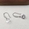 Korean-Style S925 Sterling Silver Earrings with Cubic Zirconia and Raw Stone - Simple, Fashionable, Personalized Design