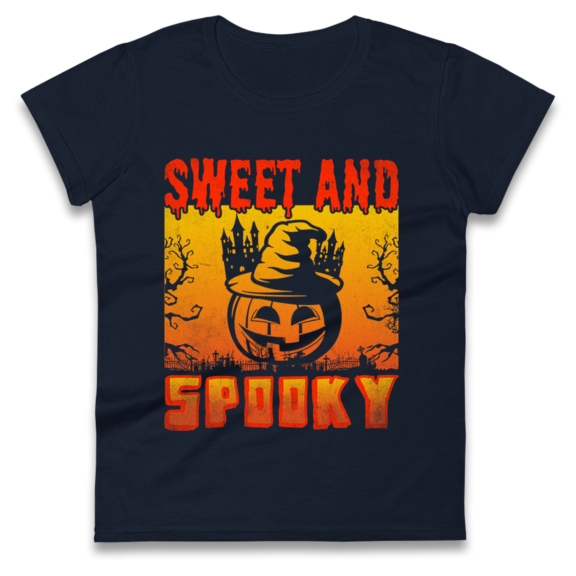 Sweet And Spooky Halloween Womens T Shirt Mens Tops Tees Unisex S