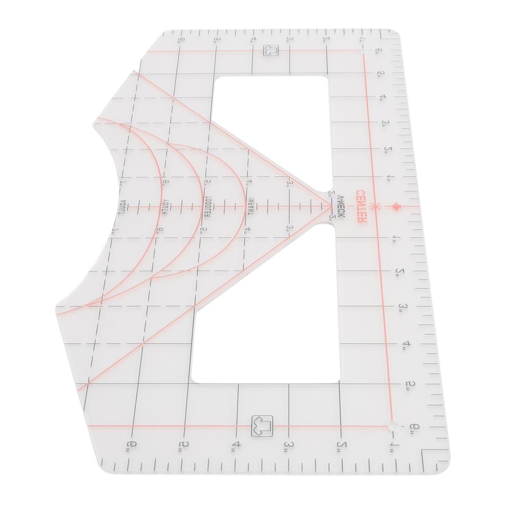 T Shirt Ruler Guide Acrylic T Shirt Calibration Tool Ruler Measurement Tool for Pattern Making Drawi