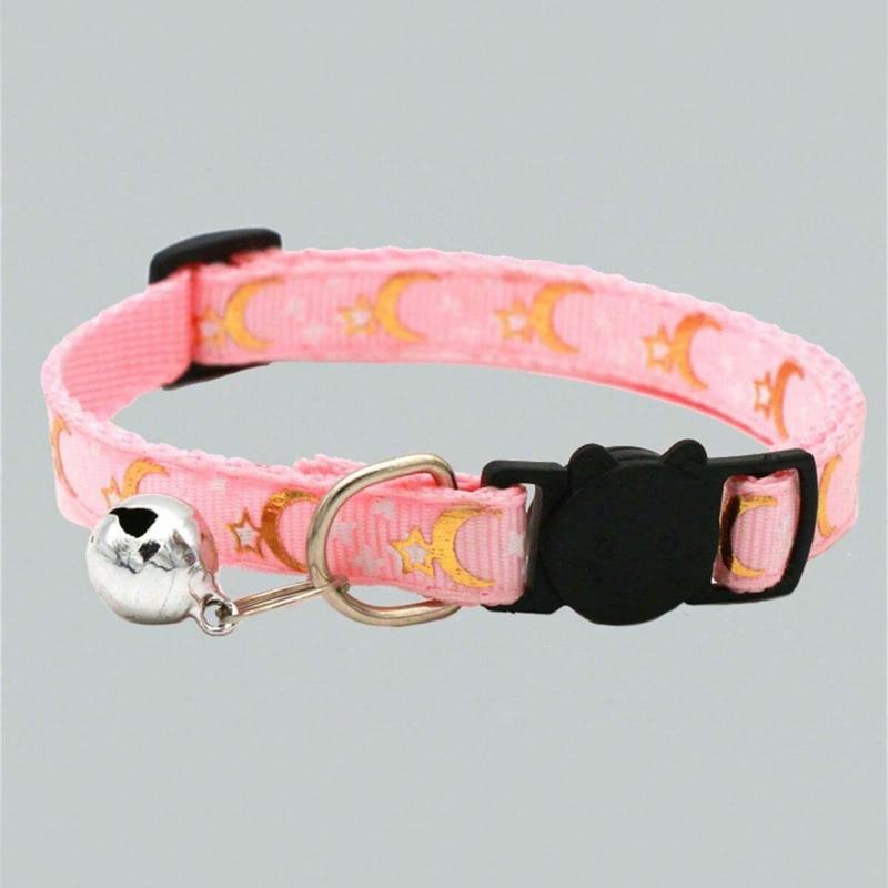 1pc Star Moon Cat & Dog Collar With Reflective Buckle