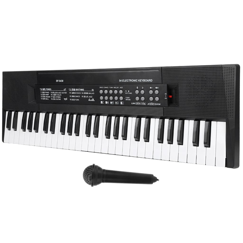 Electronic Organ Microphone and Recording Function 54‑Key Piano Keyboard BF‑5438