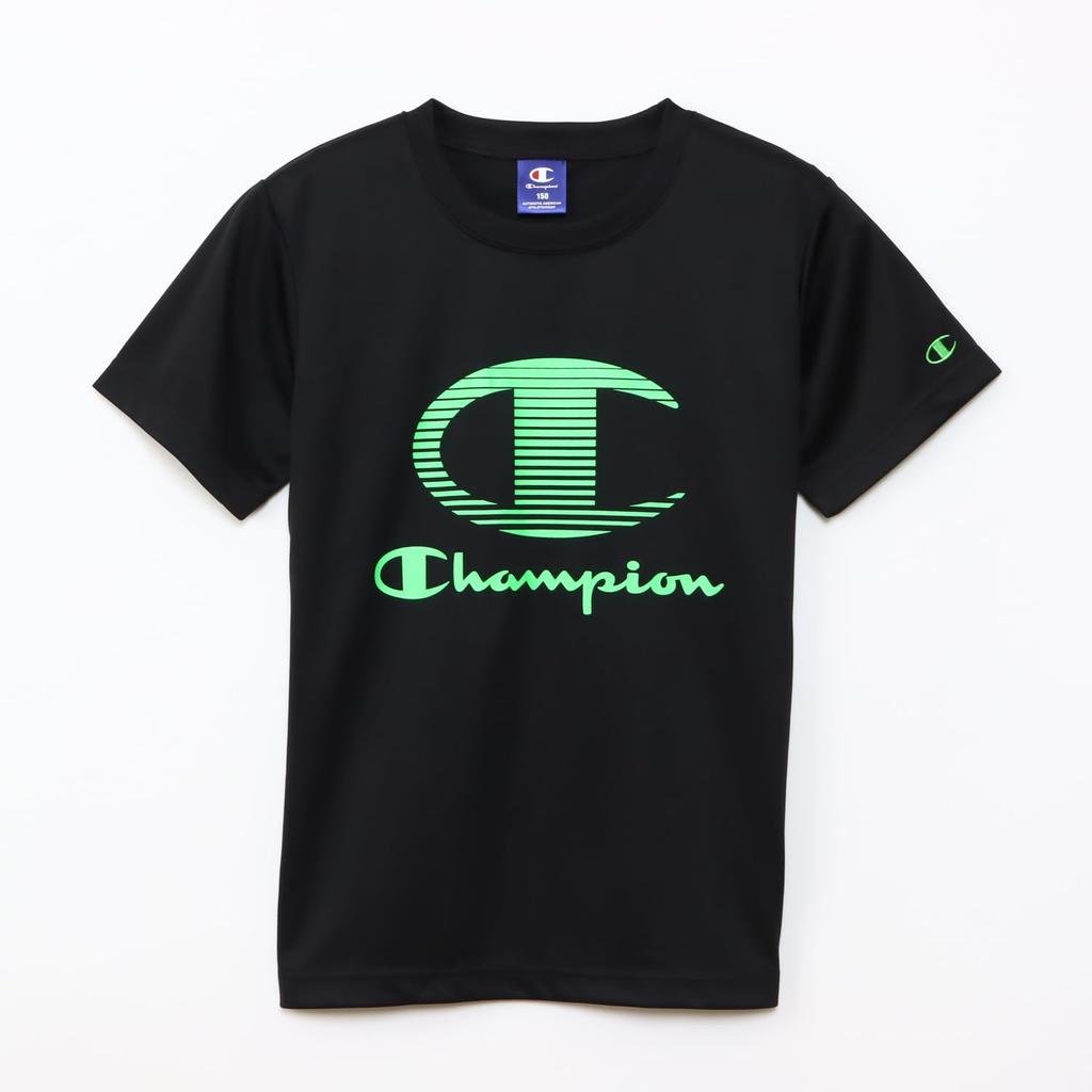 Champion Short Sleeve Crew Neck Tracksuit Set with Script Logo Embroidery and Rubber Basic Sport and Size 130 Kids' (2-Piece Set) Quick-Drying Print,