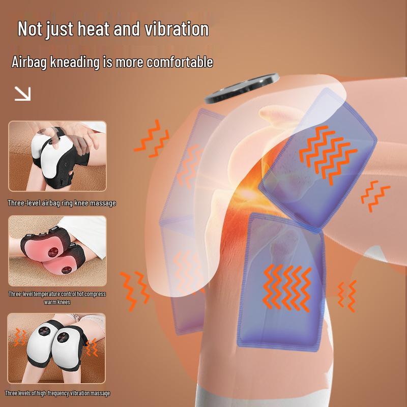 Airbag Kneading Leg & Knee Massager with Shoulder and Neck Vibration & Hot Compress
