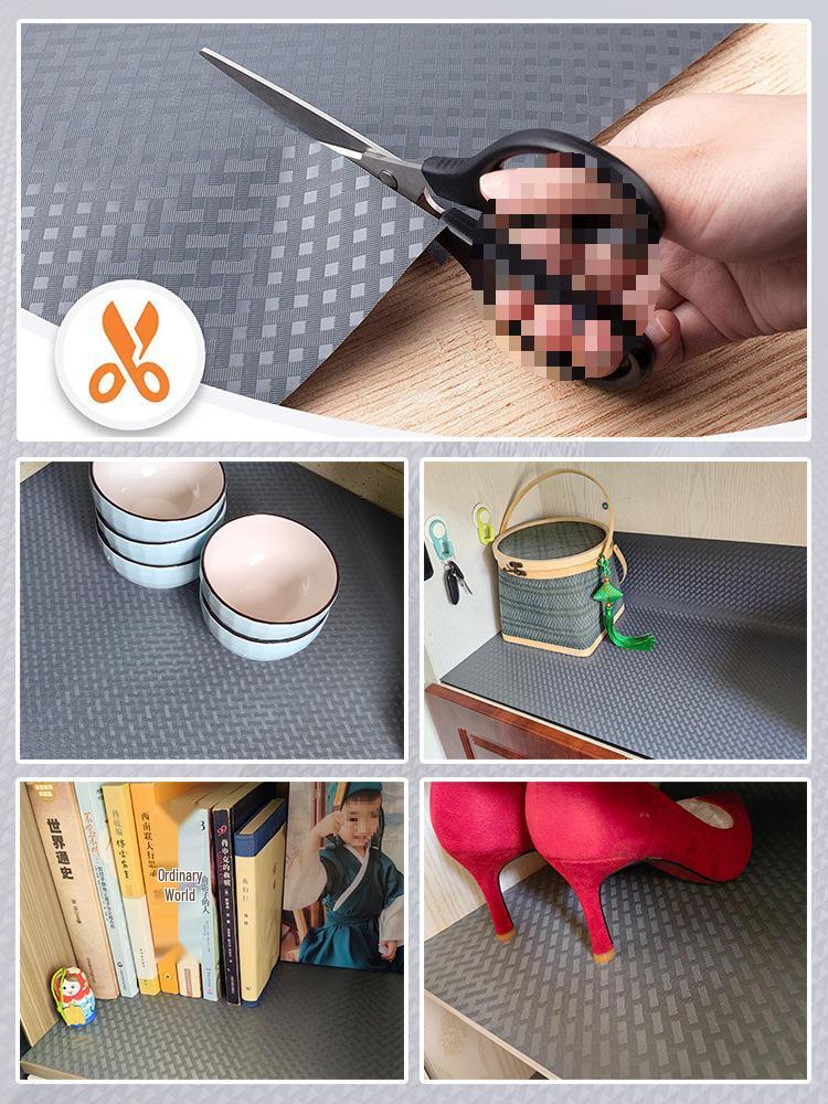 Waterproof and Oil-proof Kitchen Drawer Liner: Moisture-resistant, Non-slip, Adhesive-free Mat for Cabinets and Wardrobes.