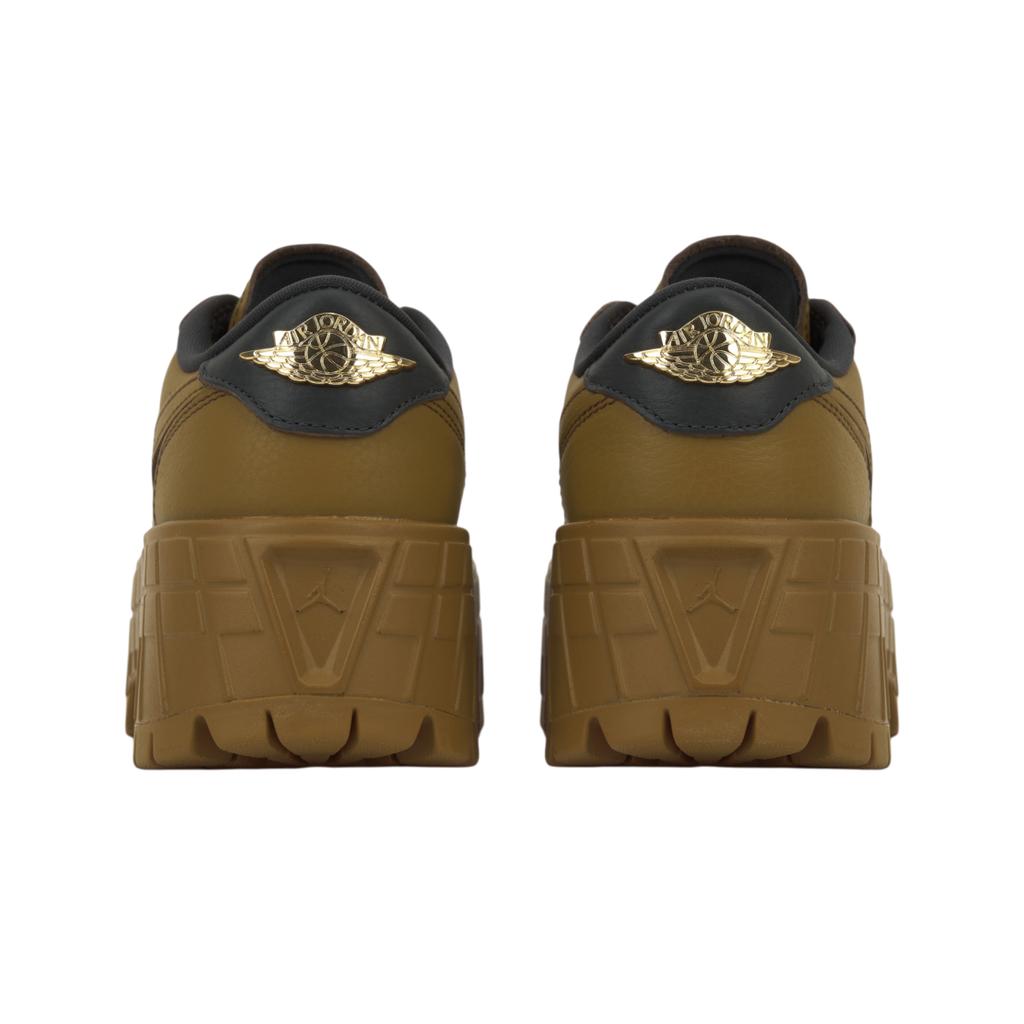 Adidași Femei Air Jordan 1 Low Brooklyn Wheat Maro Echipă-Roșu Auriu-Metalizat HF3184-700