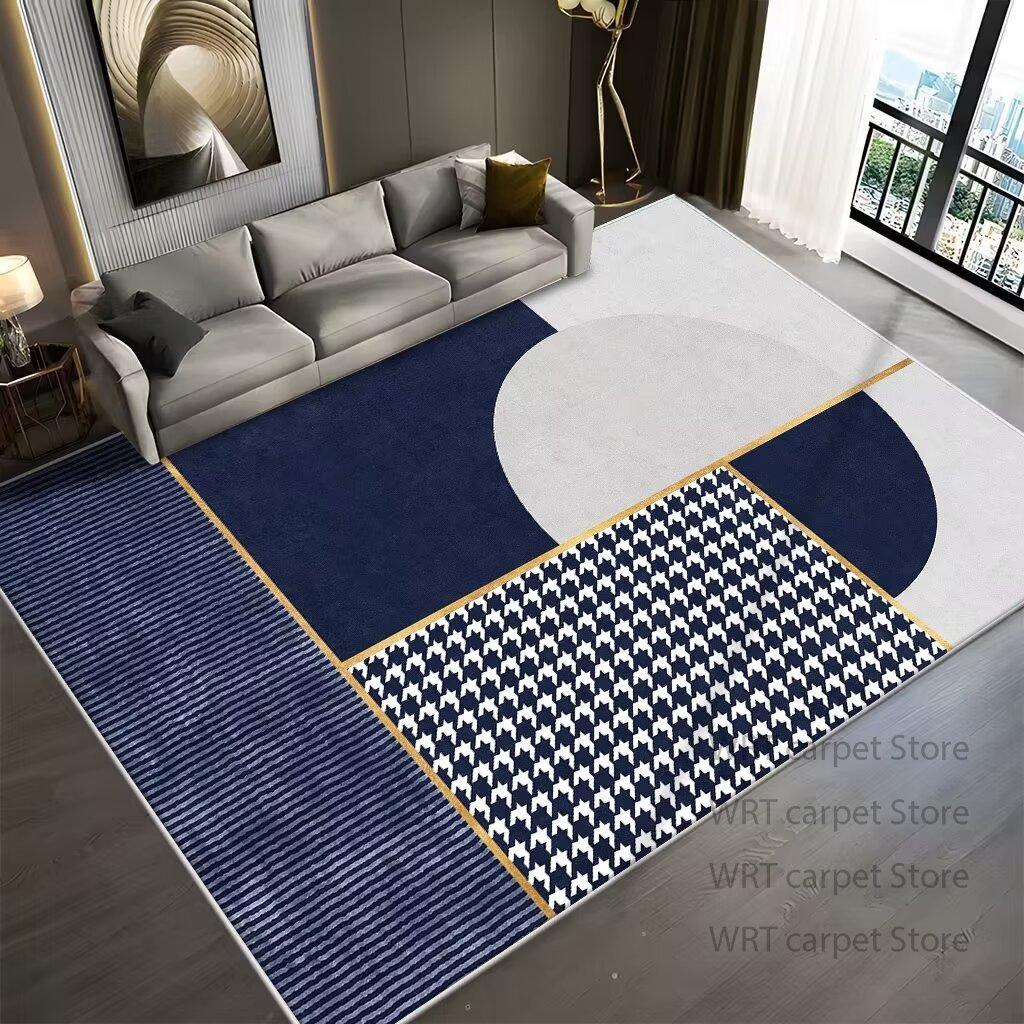Modern Geometric Art Style Living Room Carpet Funny Pattern Home Decoration Sofa Area Rug Bedroom Lounge Non-slip Washable Mats