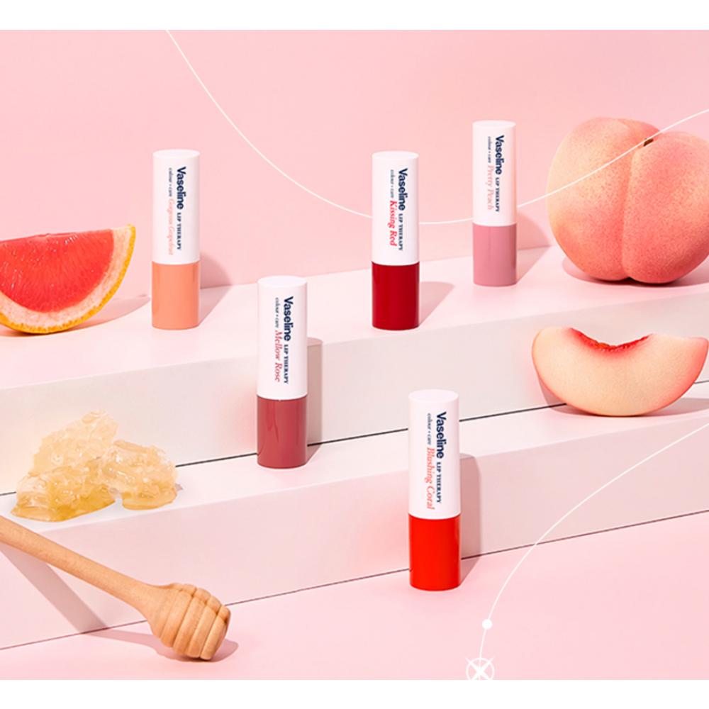 Vaseline Balsam de buze Lip Therapy Color Care, 03 Mellow Rose, 4,2 g, 2 bucăți