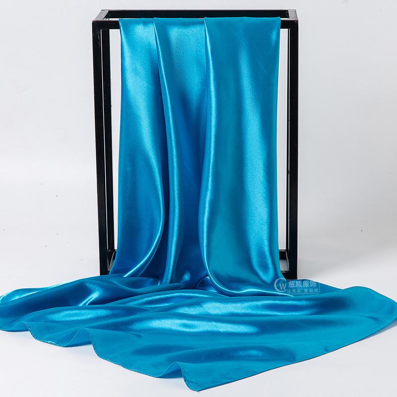 Spring/Summer New Women'S Silk Scarf 90 * 90cm Simulated Silk Twill Square Scarf Fashion Printed Large Square Scarf Professional Scarf