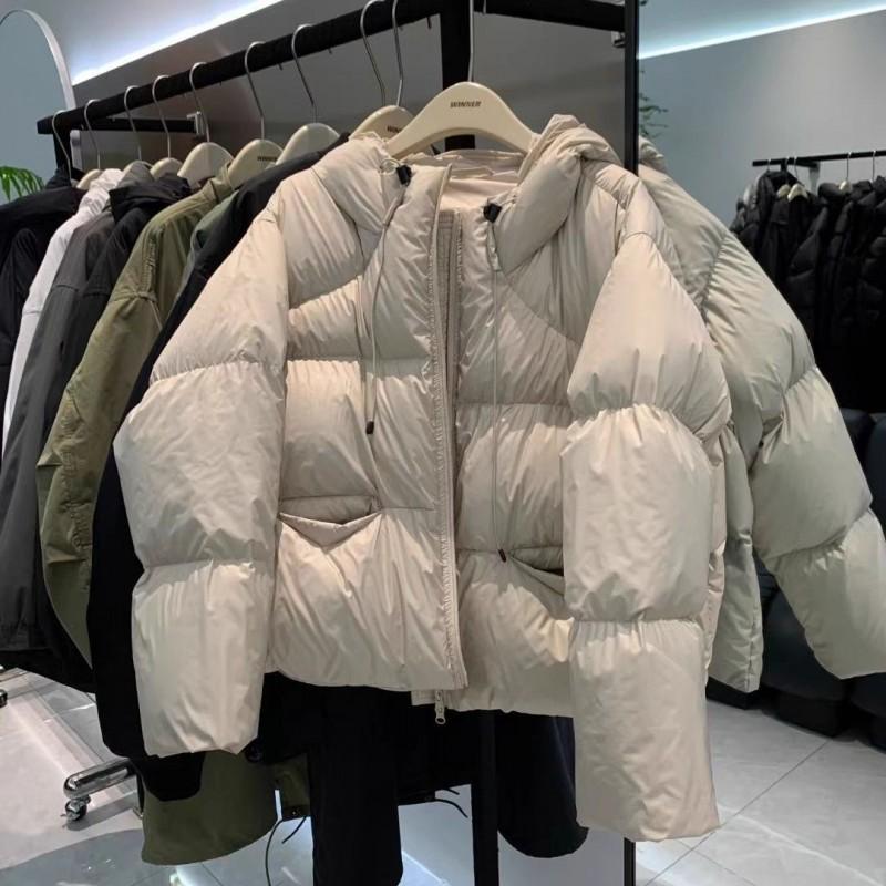 Womens Thick Warm Hooded Cotton Puffer Coat Loose Fit Plus Size Outerwear Fall Winter 2025