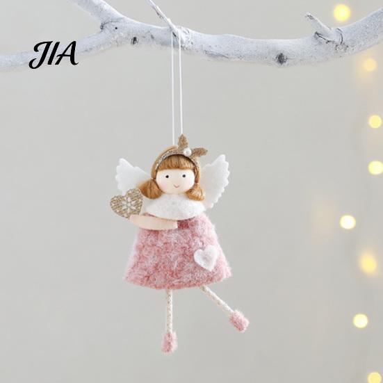 Nordic Style Holiday Decor Christmas Plush Doll Ornament, Xmas Tree Decorative Angel Easy Hanging Ornament Pendant for Tree, Winter Home Party