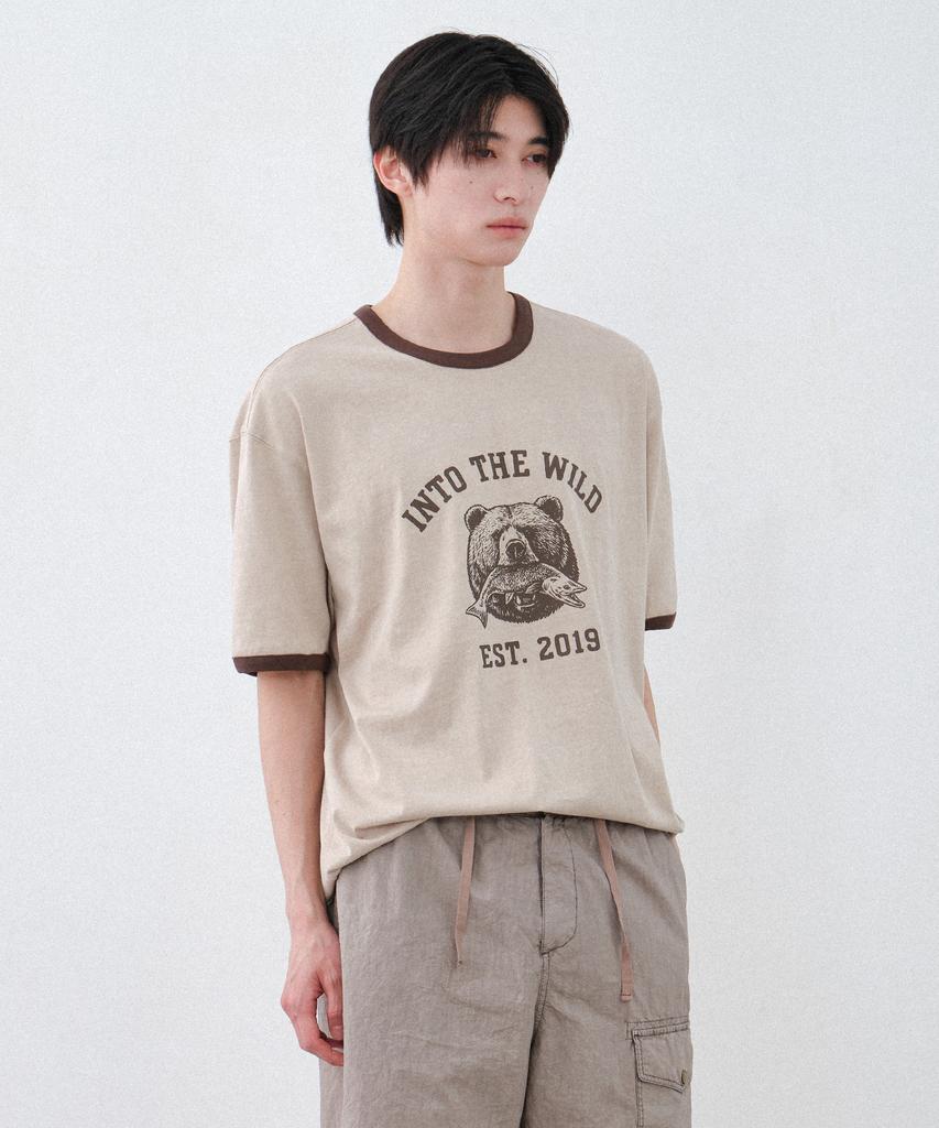 HELEMENT Wild Bearinger Short Sleeve T-Shirt (Beige)