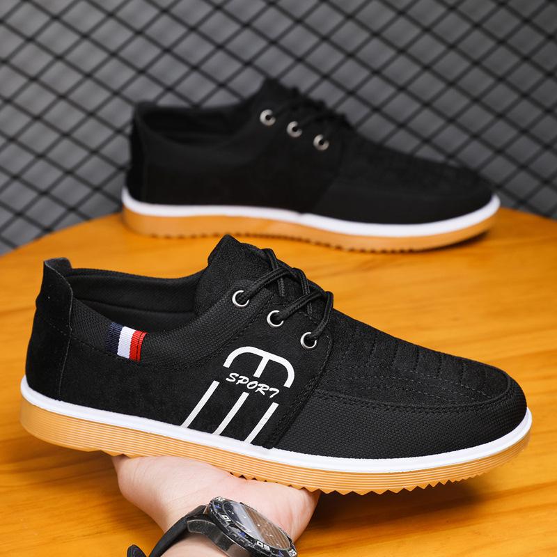 Men s Spring Breathable Canvas Skate Shoes: Non-Slip, Casual, Versatile, Trendy 39