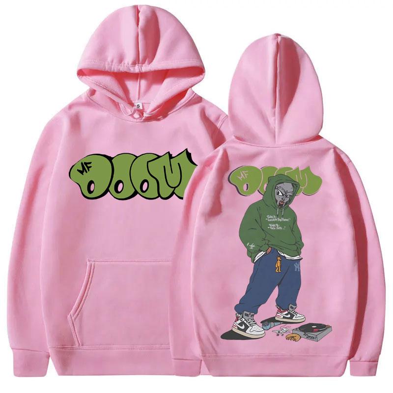 Rapper Mf Doom Graphic Print Hoodie Men Women Hip Hop Fleece Oversized Sweatshirt Male Fashion Trend Hoodies Men's Streetwea