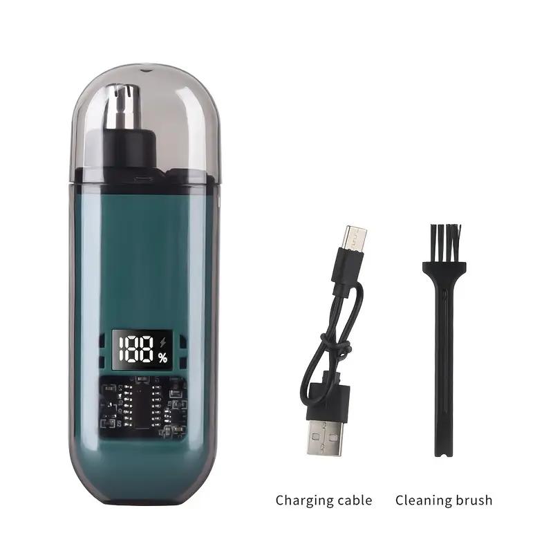 

Электрический триммер для носа, машинка для стрижки, мини-портативный триммер для бороды для мужчин, USB-перезаряжаемый триммер для стрижки волос в ушах и носу синий