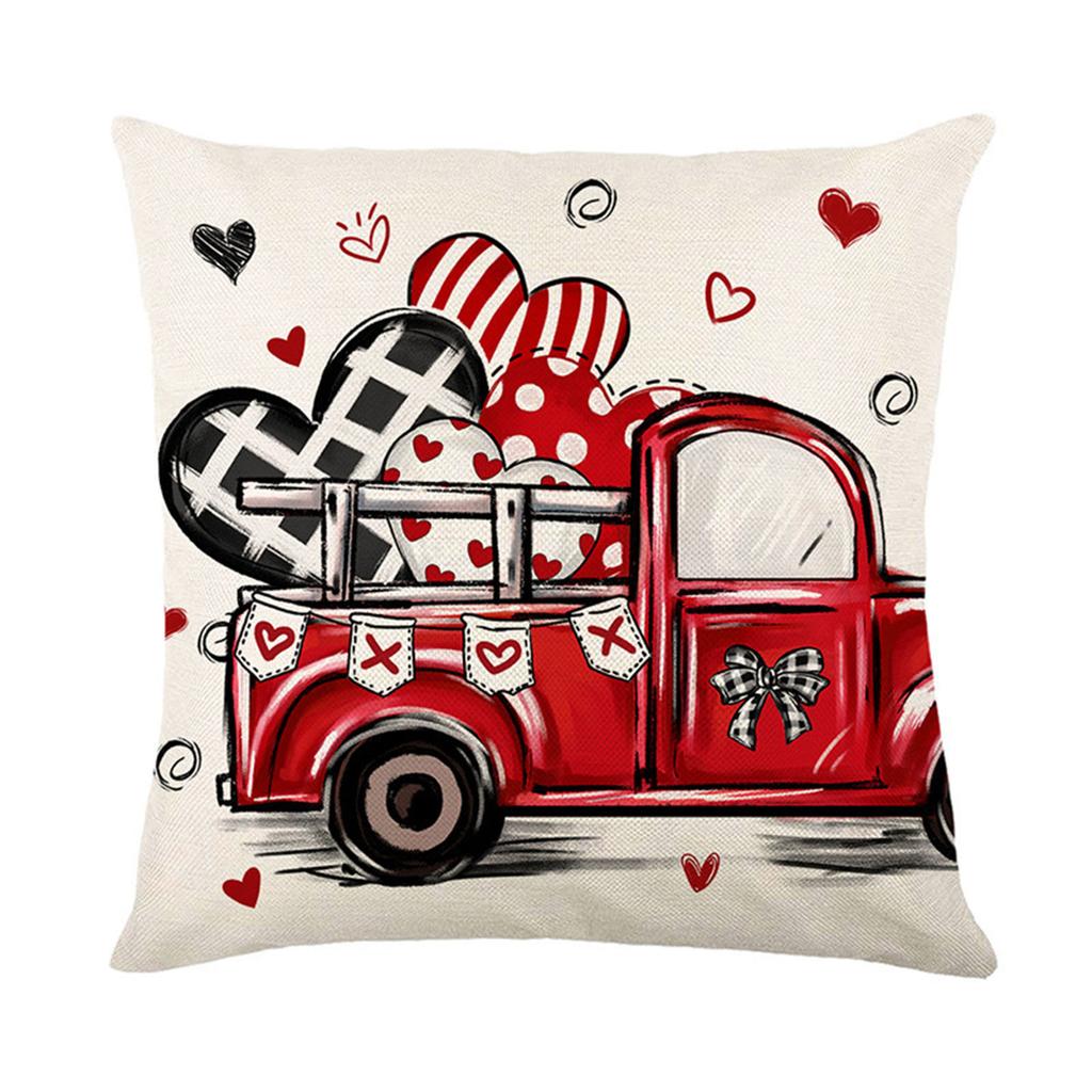 Valentine's Day Pillowcase With Letter And Heart Design, Headboard Pillow, Festive Decoration Pillowcase