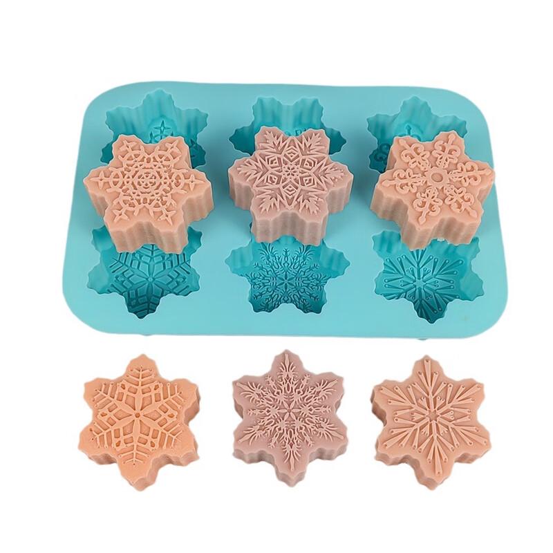 Pabei 6-Hole Snowflake Silicone Mold