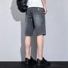Summer thin denim shorts men's versatile ice oxygen casual pants trendy brand summer loose straight five-point breeches