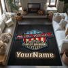 Harley-davidson Motorcycles Personalized Name Area Rug Suitable for Outdoor Game Room Foyer Dining Room Antislip Carpet Anime Office Decor