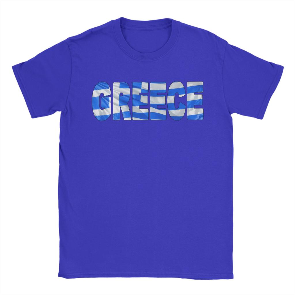 Men TShirts Greece Flag  Funny 100 Cotton Tee Shirt Short Sleeve  T Shirt Round Neck Clothing 4XL 5XL 6XL