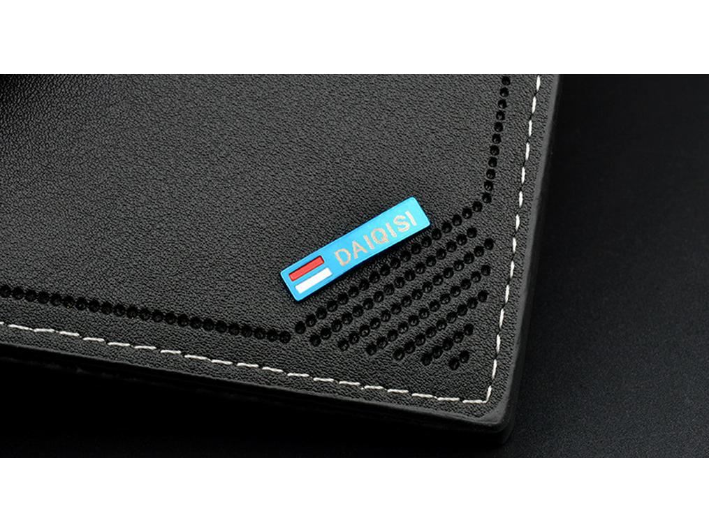 Men’s Long Wallet: Sleek, Youthful Design, Soft Texture, Multi-Card Slots, Large Capacity.