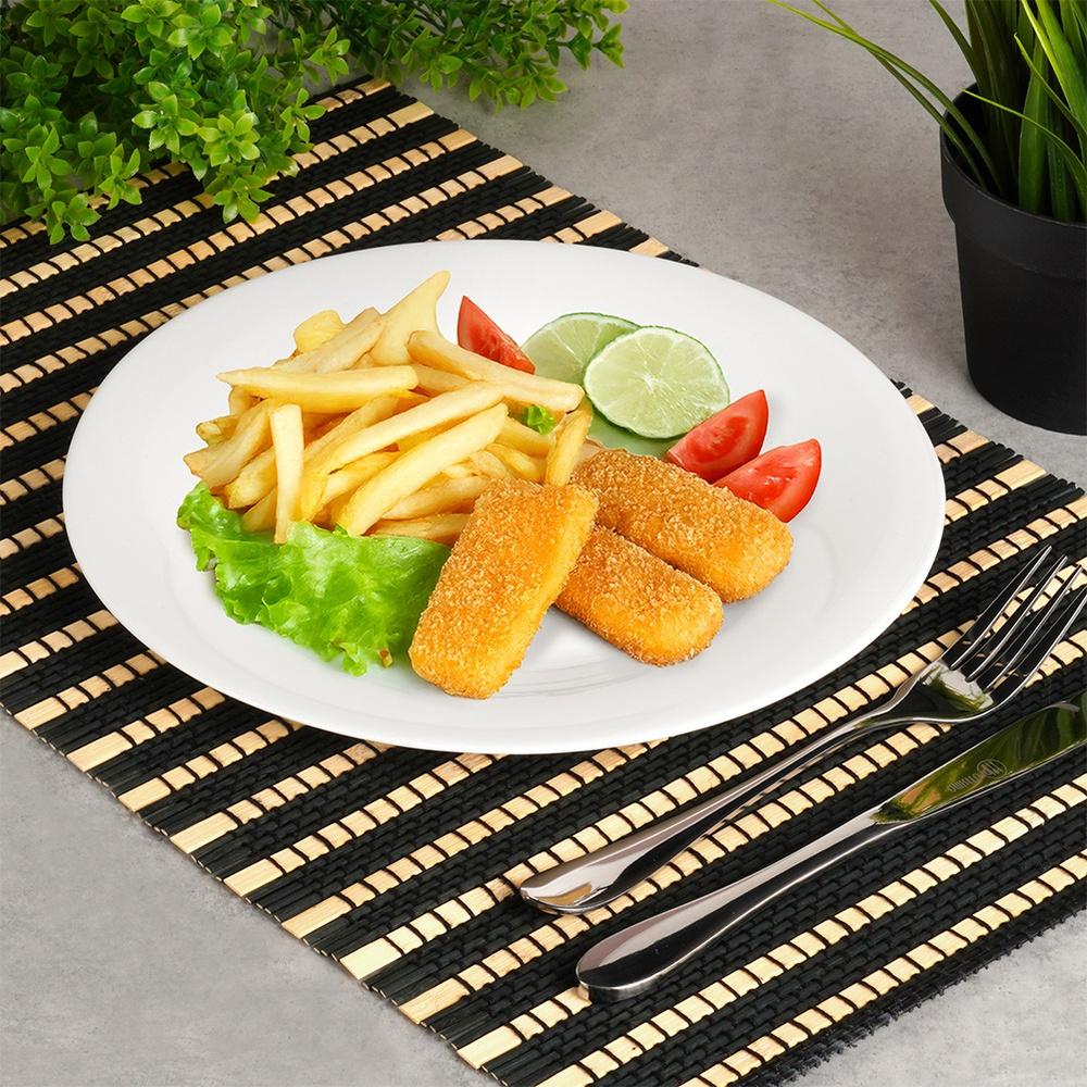 6x Large Flat Dinner Plate for Dinner White Plate Set