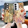 Vintage Alfons Mucha Primavera Plating Phone Case For Samsung A17 A07 A37 A57 A16 A56 A15 A55 A14 A54 A13 A53 A26 A36 A25 A35 A2