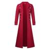 Cappotto Medievale Steampunk Gotico con Chiusura Doppiopetto per Cosplay e Giochi di Ruolo