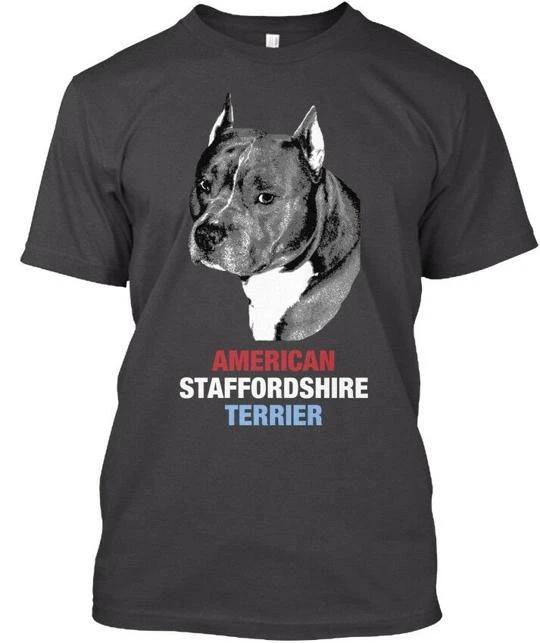Amstaffterrierhead - American Staffordshire Terrier T shirt Made in USA S-5XL 4XL