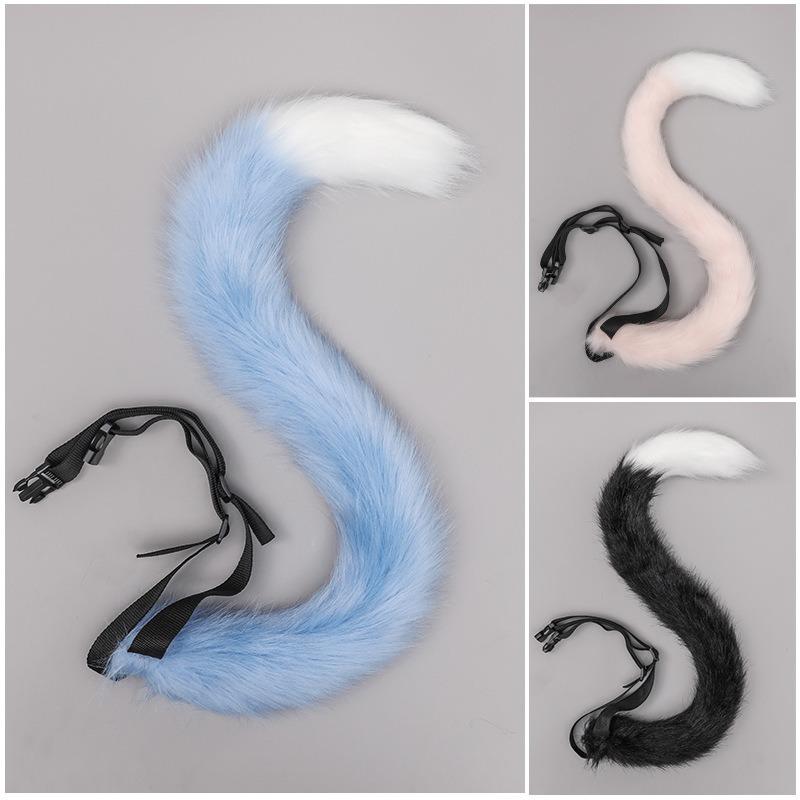 A handmade cosplay animal ear olita headdress J accessory Rem cat ear headband cat tail