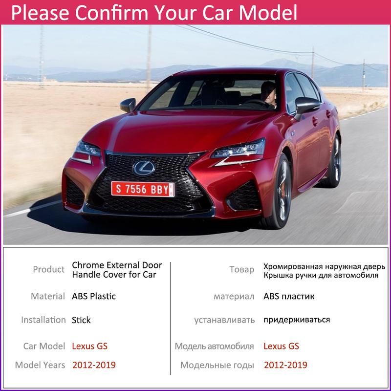 for Lexus GS L10 250 F 350 F 2012~ Chrome Door Handle Cover Car Accessories Stickers Trim Set 2013 2014 2015 2016 2017 2018