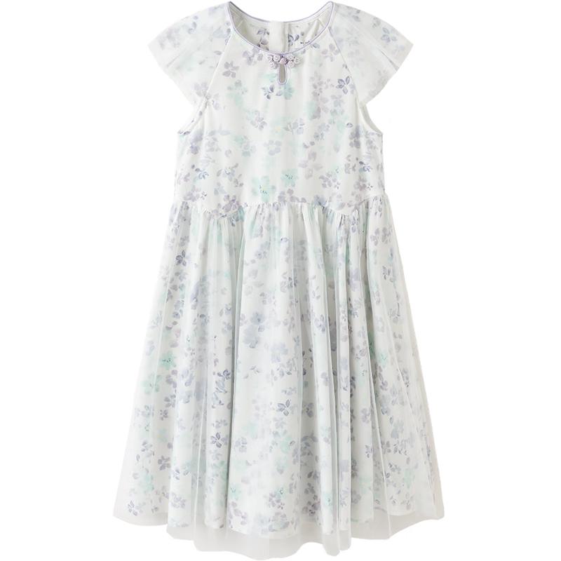 Balabala Girls' Summer Floral Dress