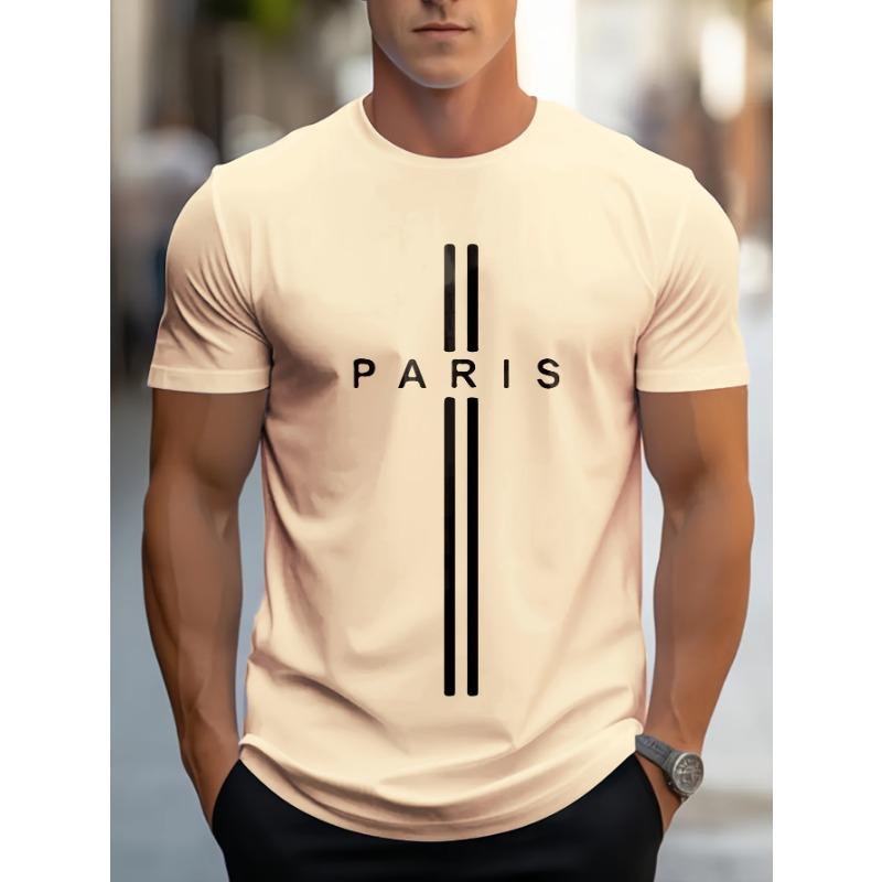Sommer Stilvolles Paris 3D-Druck Herren T-Shirt - Bequem Langlebig & Pflegeleicht Ideale T-Shirts
