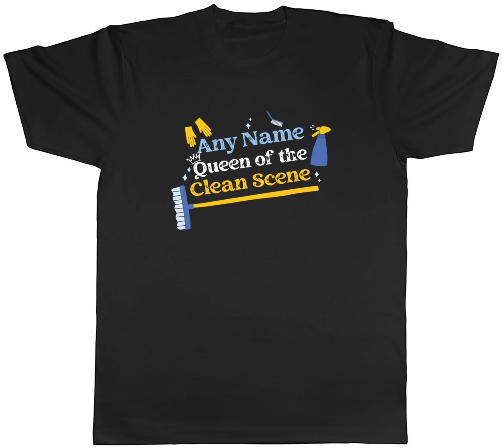 Personalised Any Name Queen of the Clean Scene Mens T-Shirt Tee Gift Top XXXXL
