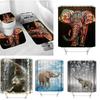 Colorful Elephant Shower Curtain Waterproof Washable Bathroom Decor With 3d Printing And Hooks