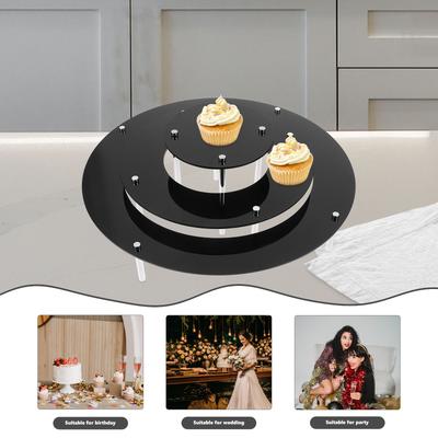 1Set Clear Cake Stand Acrylic Dessert Display Rack for Wedding Birthday Party Cupcake Food Risers Buffet Table