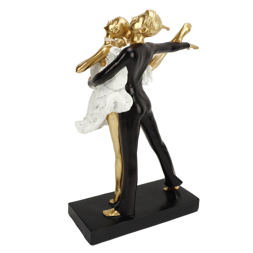 Romantic Couple Dancing Sculpture Decoration Resin Elegant Couple Ballet Dancer Statue Figurine