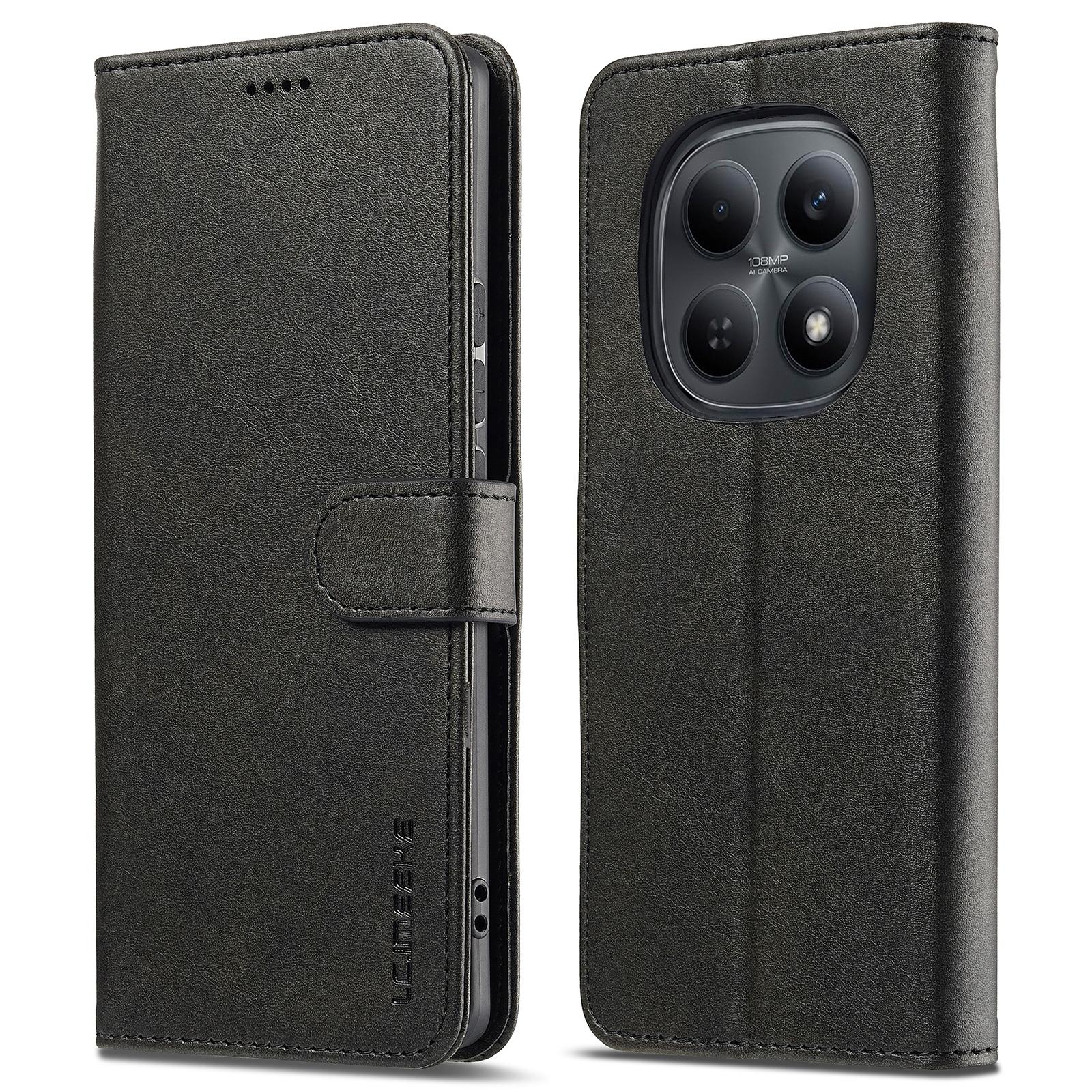 

LC.IMEEKE Wallet Case for Xiaomi Poco M8 5G/Redmi Note 15 5G (Global)/15 4G (Global) Calf Texture Leather Phone Cover