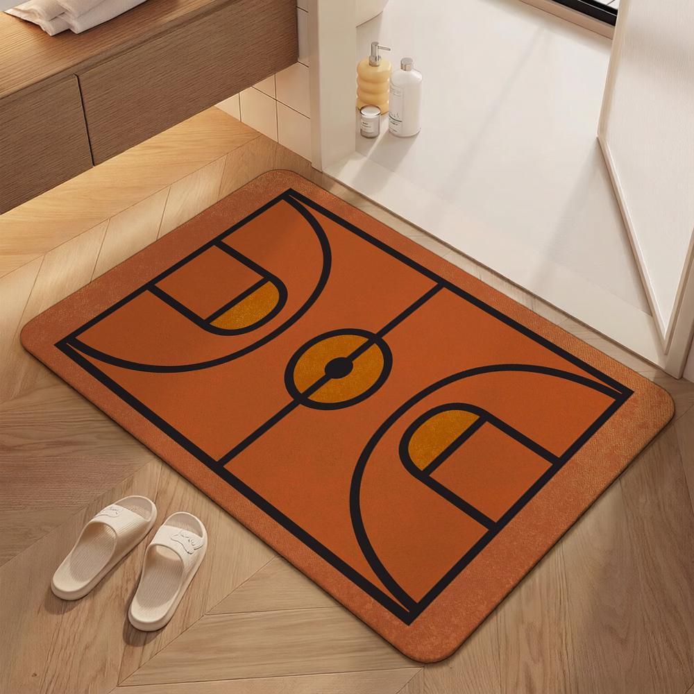 Basketball Court Patterned Rug Soundproof Noisereducing Carpet For Study Reading Area Home Party Decor Halloween Gift