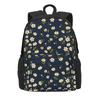 White Daisies Backpack Cute Flowers Print College Backpacks Girl Custom Breathable School Bags Leisure Rucksack
