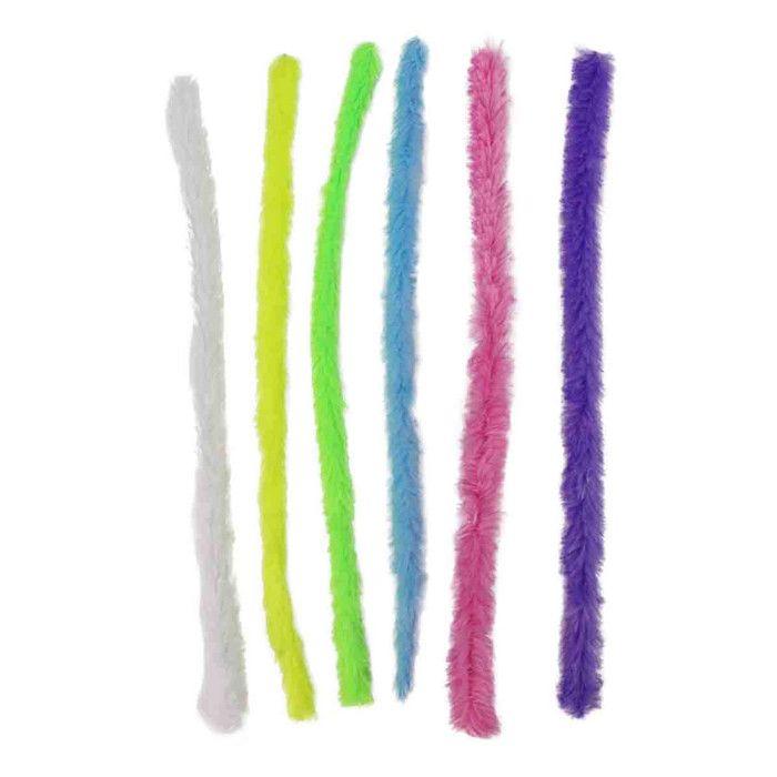Chenilles XL 2 cm Couleurs pastel Assortiment 6 pièces