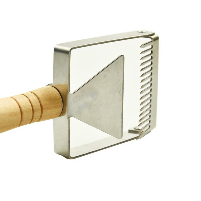 2 Stück Bienenhonig Entdeckelungsgabel Edelstahl Holzgriff Waben Bienenhonigschaber Imkerei