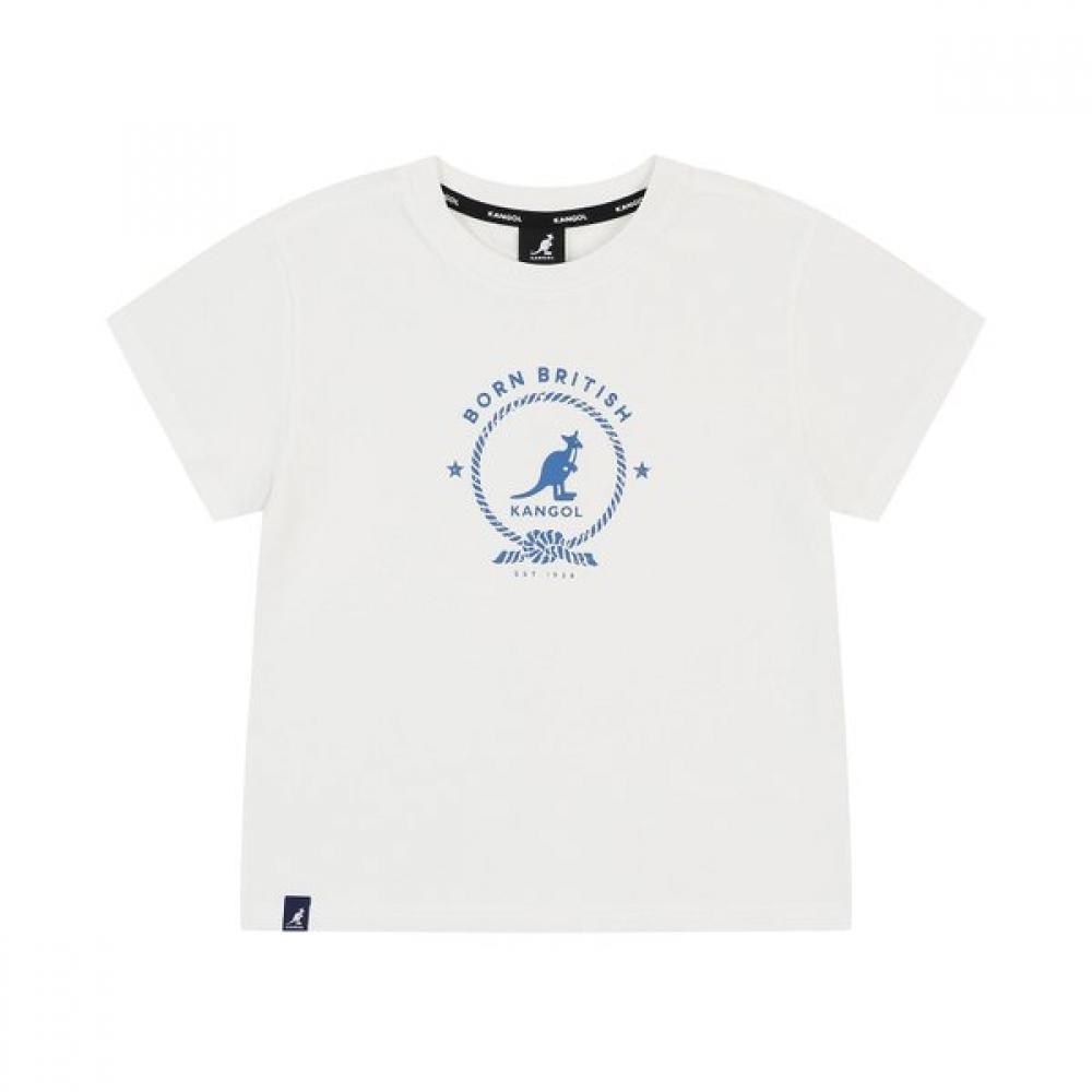Kangol Kids Rope Graphic T shirT whiTe  asbcrT01240wh white/100