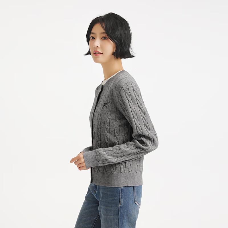 Hotwind Women's 2025 Winter Round Neck Knitted Cardigan