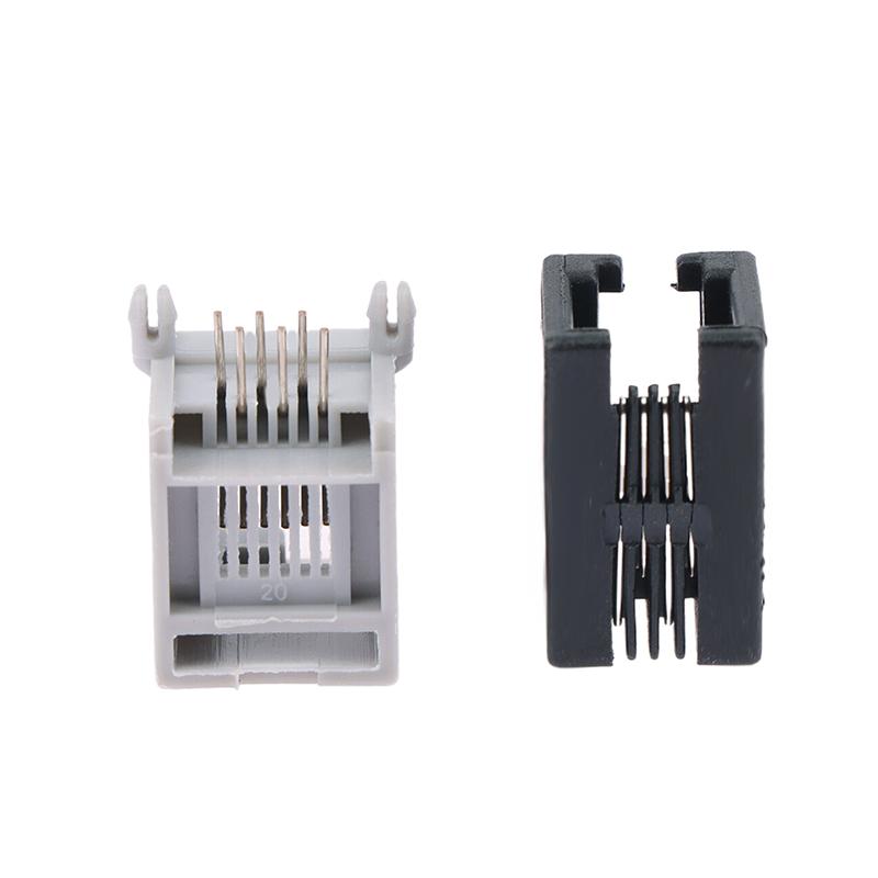 10 Stück Rj11 Telefonbuchse Gebogener Pin 95001 4P4C 6P6C 6P4C Buchse Pcb-Steckverbinder Telefonbuchse