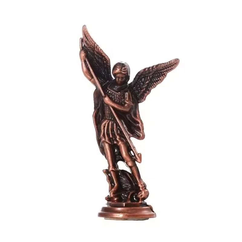 Saint Michael The Archangel Defeating Satan Figurine Non-toxic Resin Guardian Statue for  Home Decor