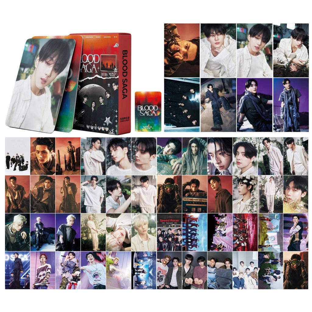 55-Piece LOMO Photo Cards Set for Fans, Custom DIY Music Collection Cards