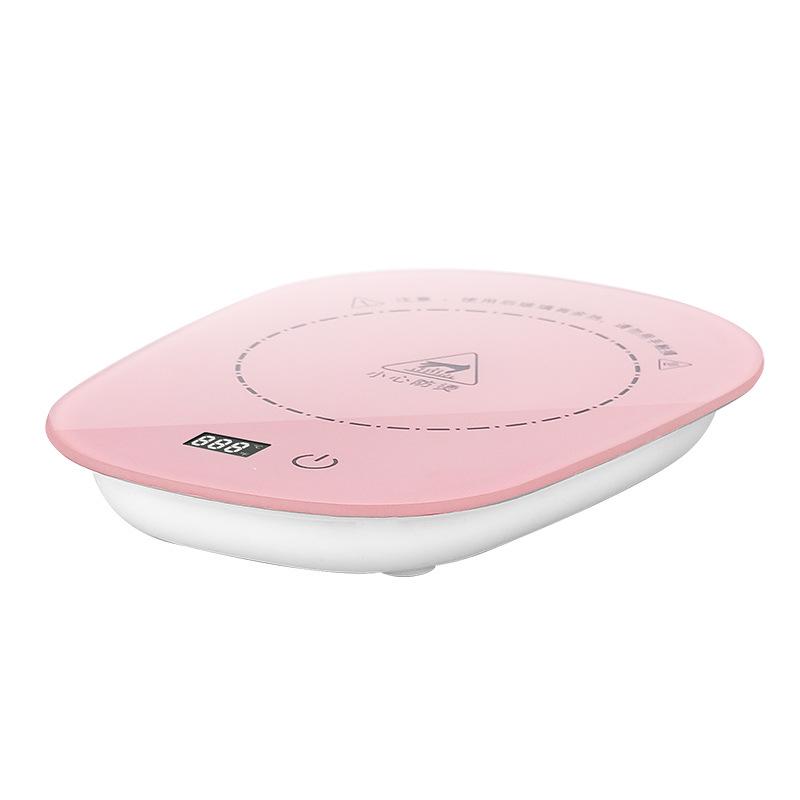 Insulated Ceramic Cup Warmer with USB, Adjustable 3-Level Temperature Display