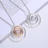 Popular Necklace Geometric Double Ring Short Pendant Sweater Chain Environmentally Friendly